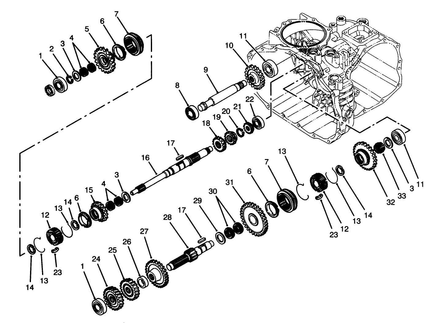 Transaxle Gear Shafts Assembly