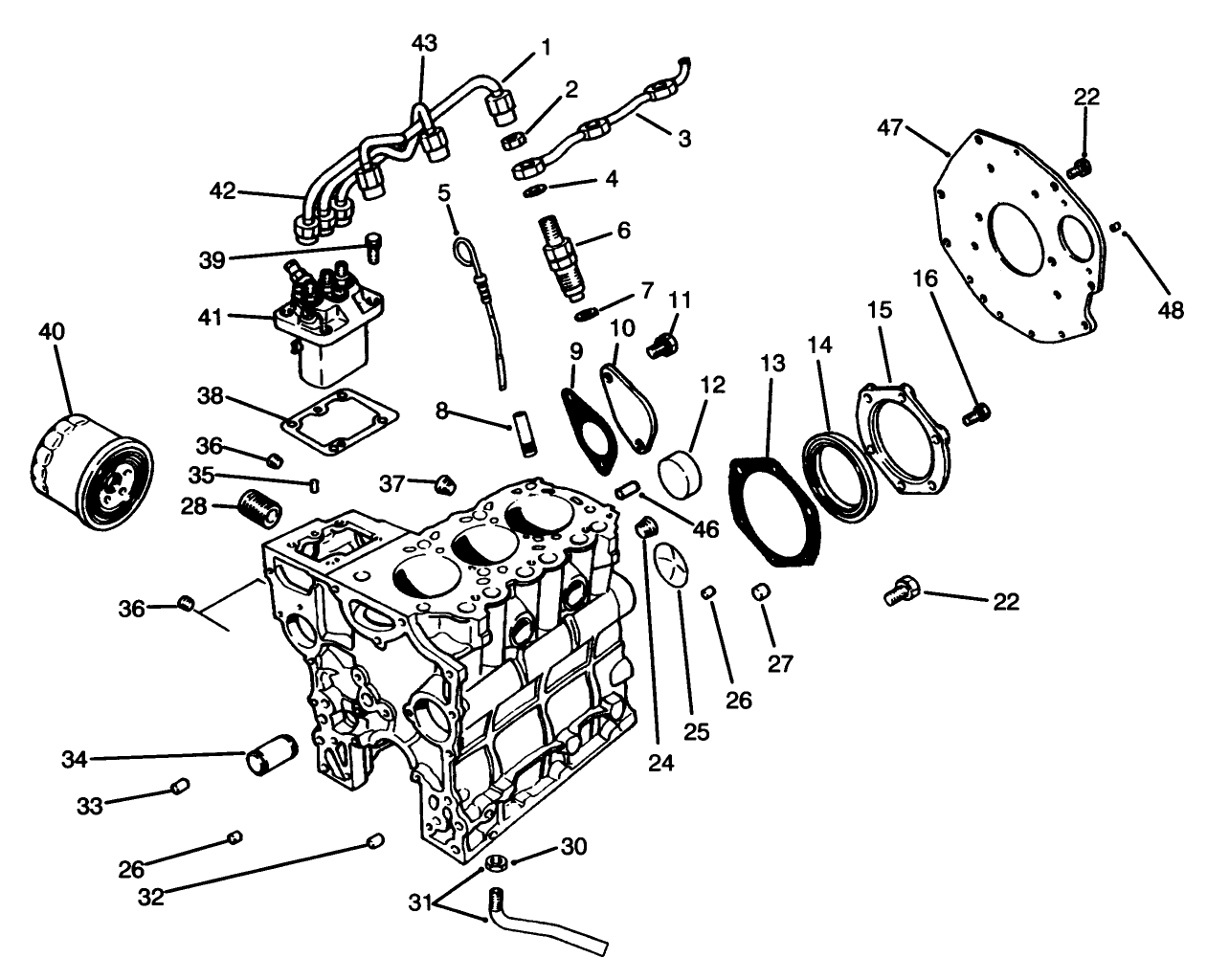 Fuel Supply & Engine Block Assembly