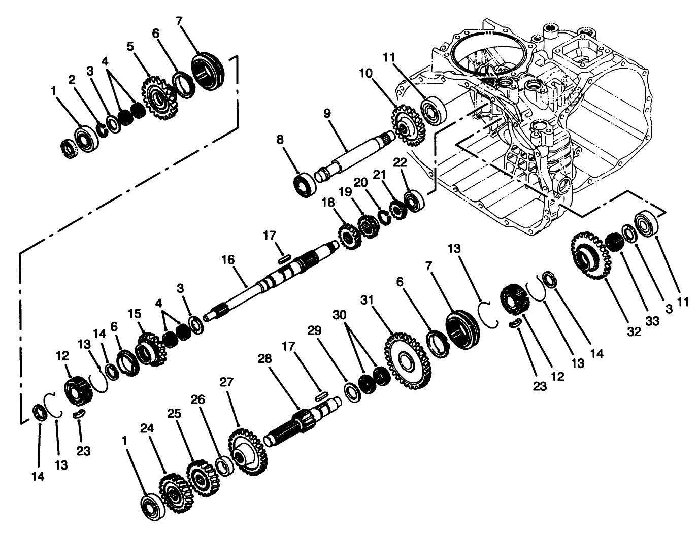 Transaxle Gear Shafts Assembly