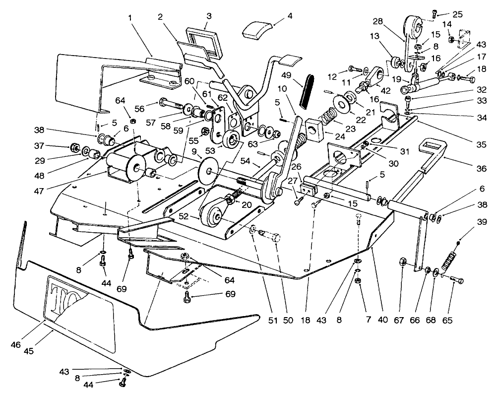 Foot Rest & Pedal Assembly