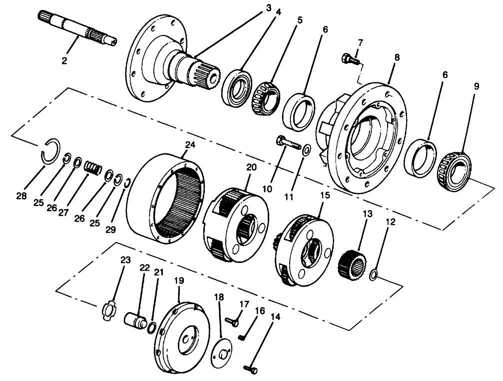 Planetary Gear Drive Assembly Standard Speed Ratio (19.62:1) Model No. 03702 High Speed Ratio 15.88:1 Model No. 03703
