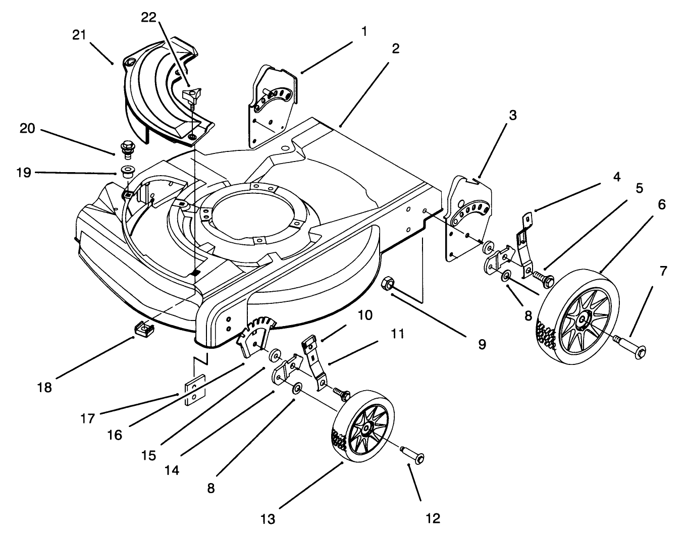Mulch Plate & Wheel Assembly