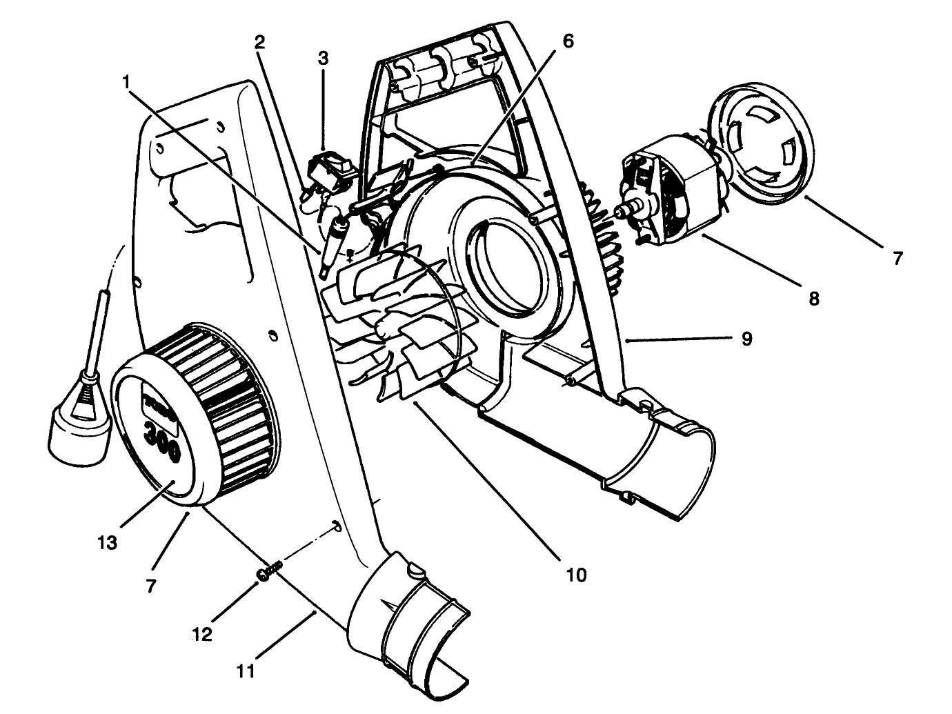 Blower Housing & Motor Assembly