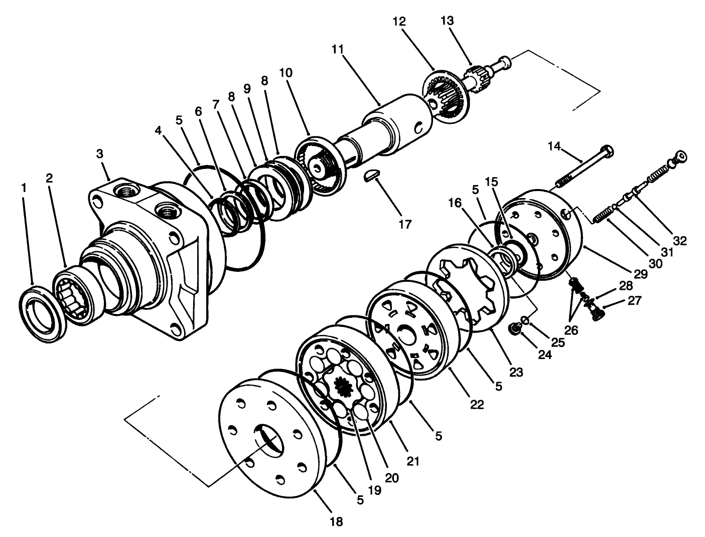 Hydraulic Drive Motor Right Rear No. 75-9840