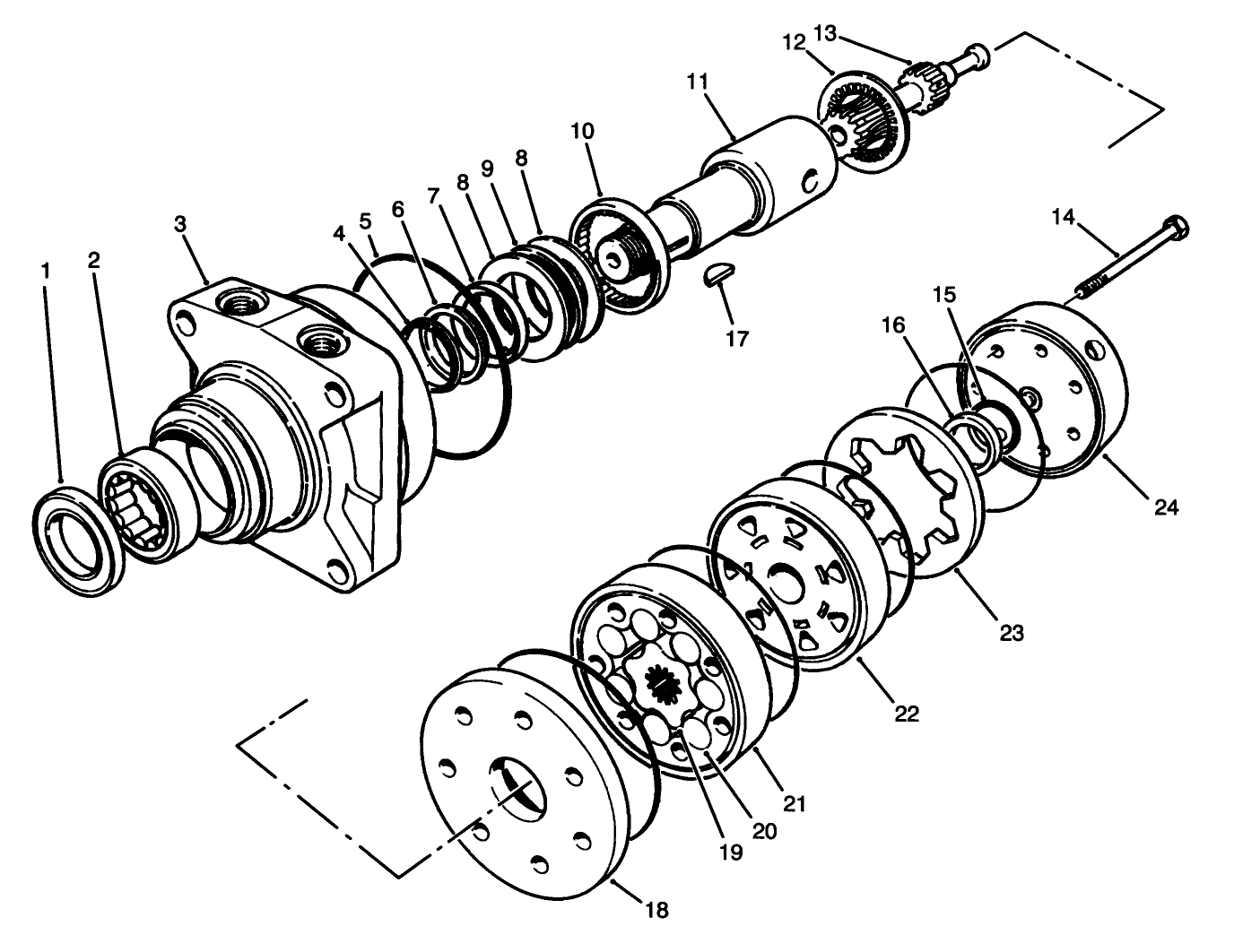 Hydraulic Drive Motor Left Rear No. 75-9831