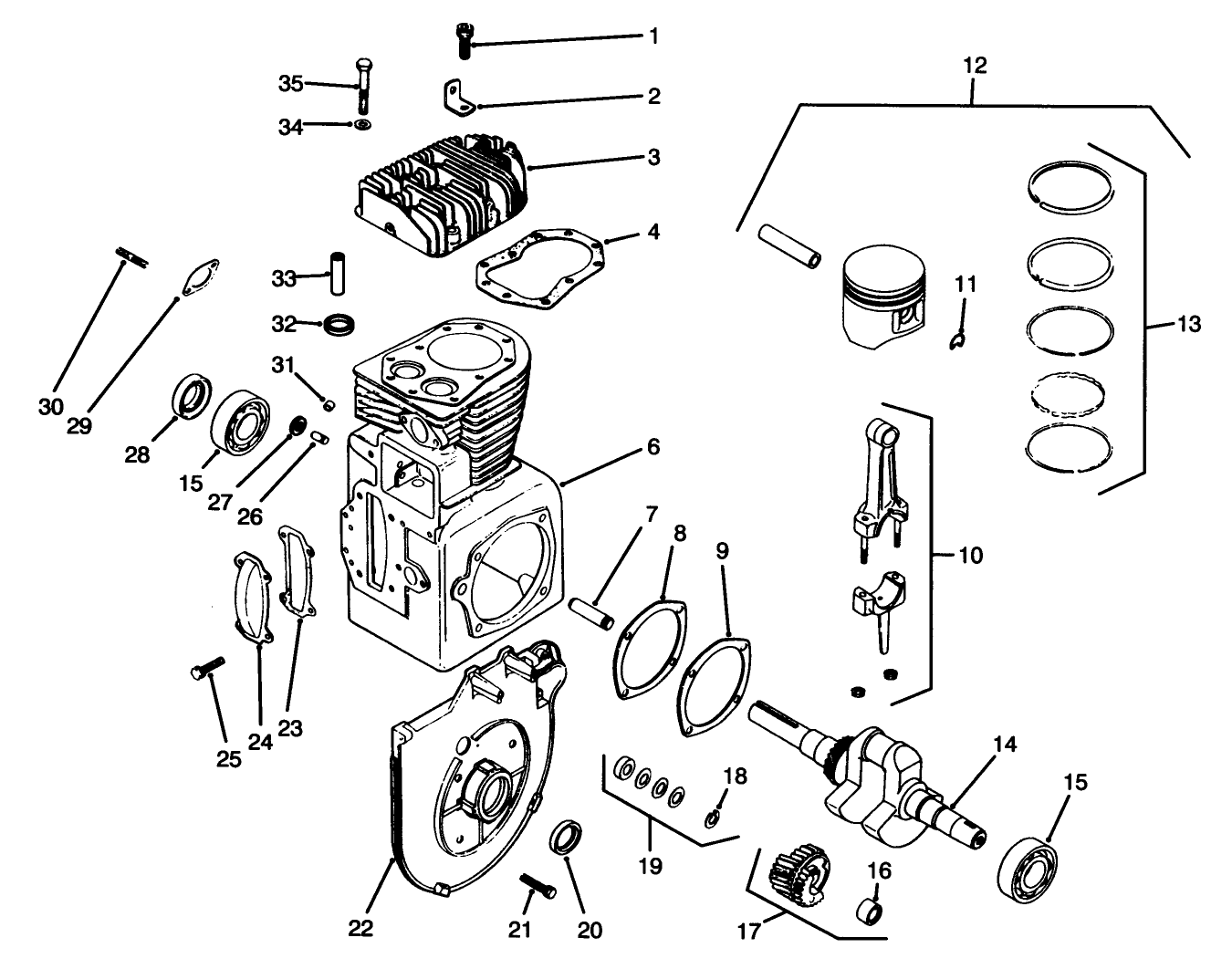 Engine Kohler Model M14s Spec. No. 601561