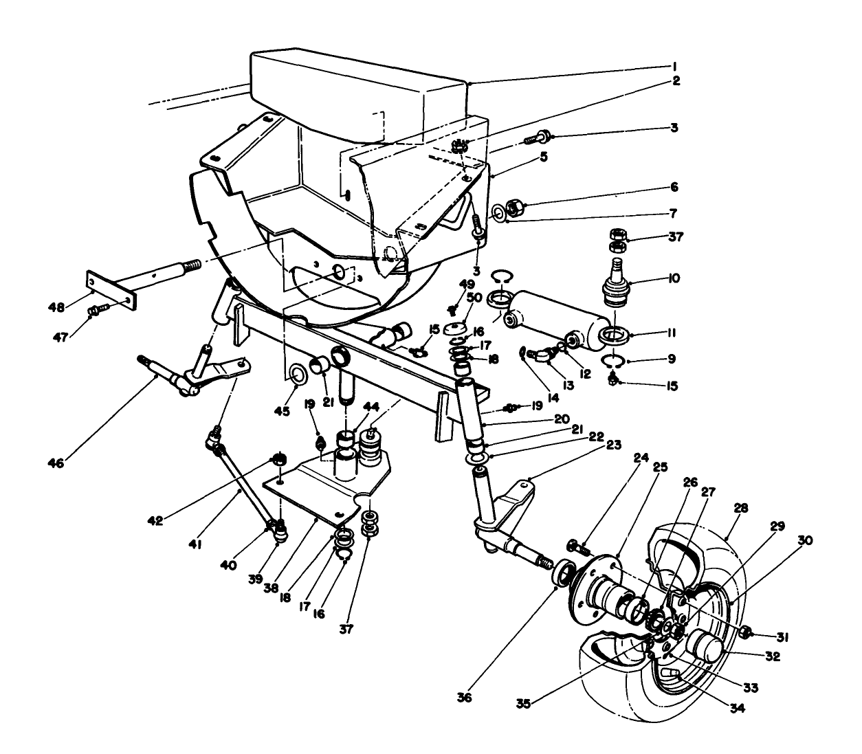 Rear Wheel & Axle Assembly