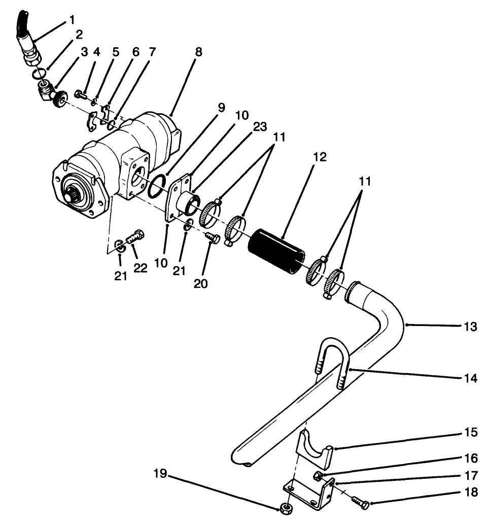 Hydraulic Pump Installation Assembly