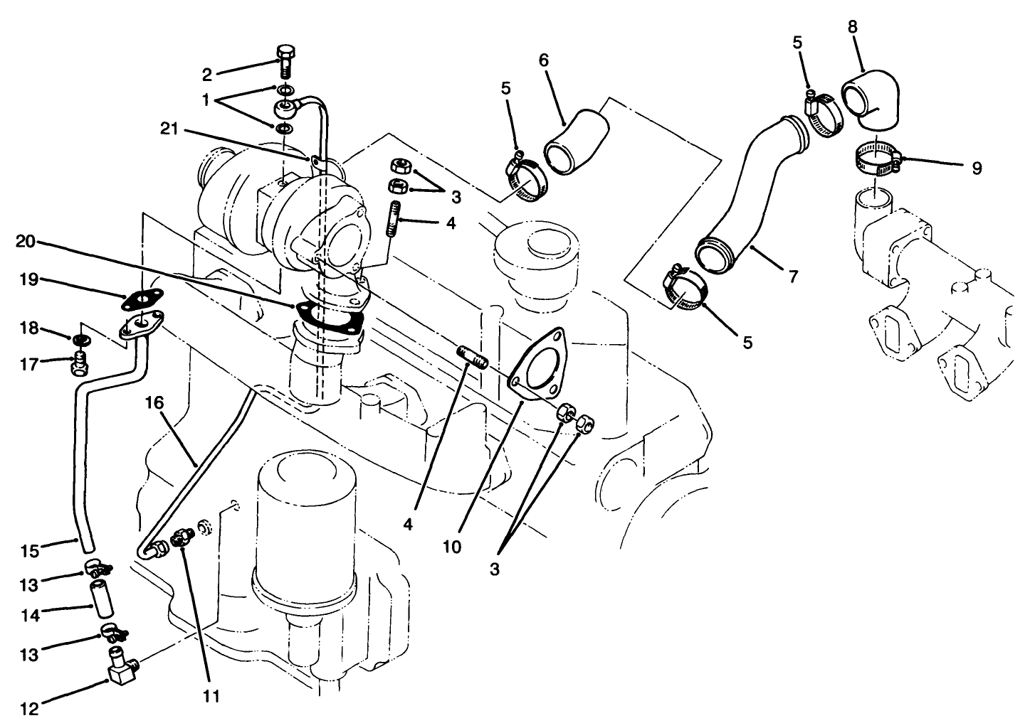 Turbocharger Oil Pipe Assembly