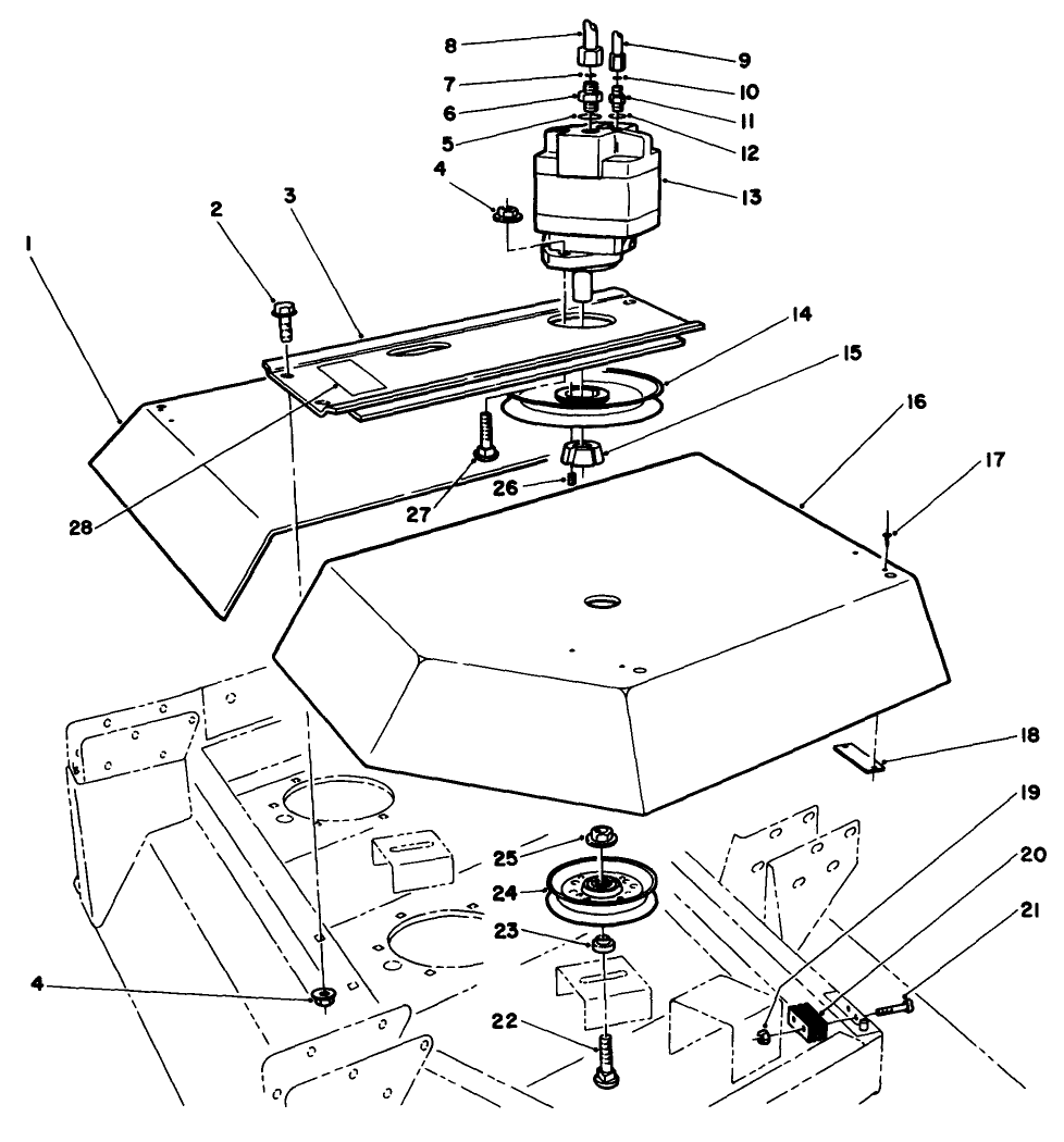 Wing Deck Model No. 30591 L.h. & 30593 R.h. Drive Assembly