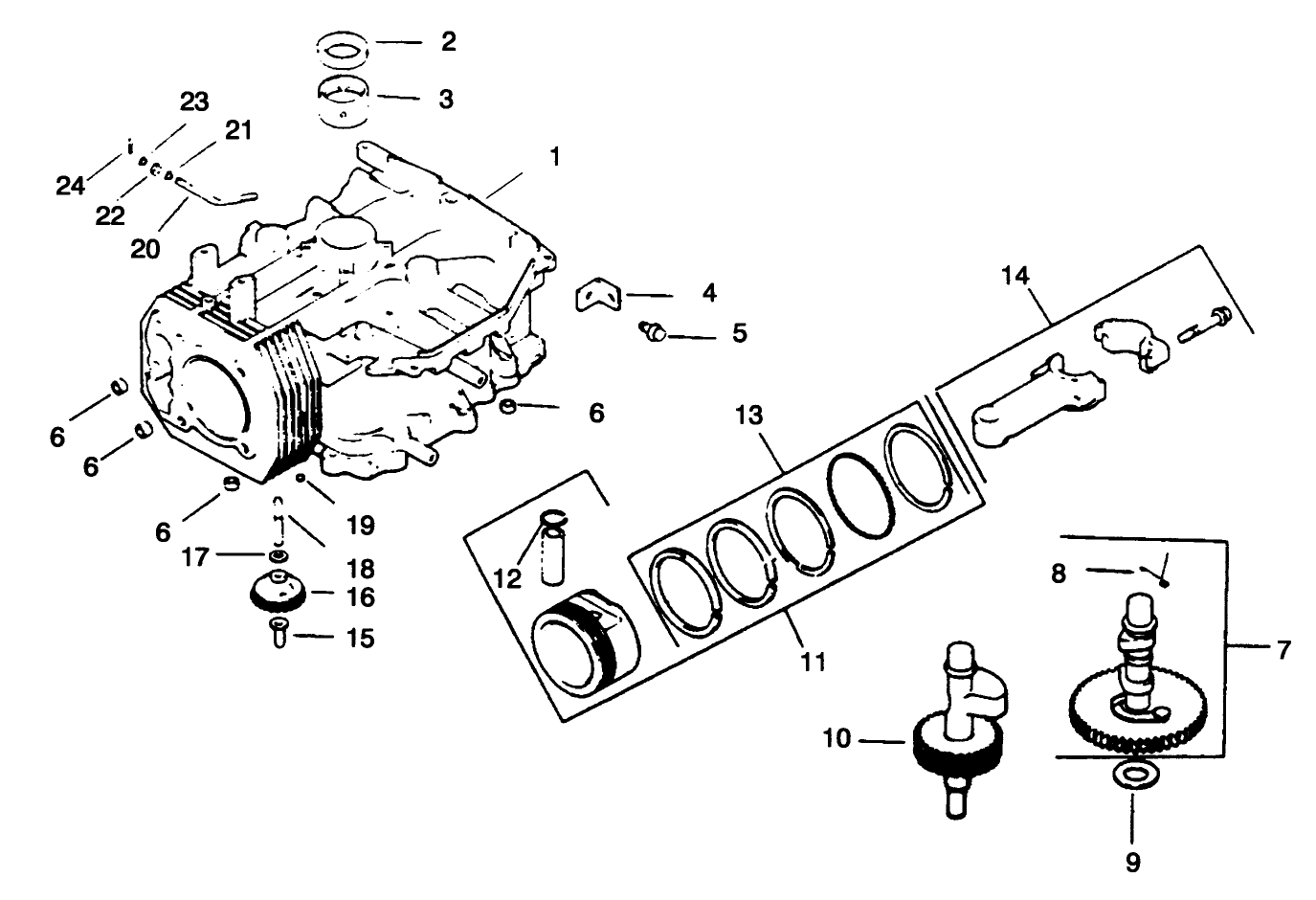 Crankcase-Engine Kohler Model No. Cv12.5t-1254
