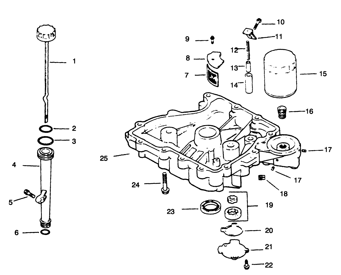 Oil Pan/lubrication-Engine Kohler Model No. Cv12.5t-1254