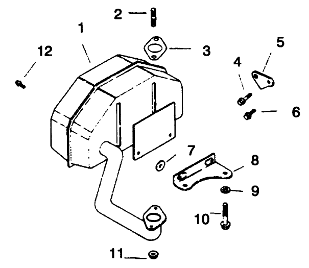 Exhaust Group-Engine Kohler Model No. Cv12.5t-1254