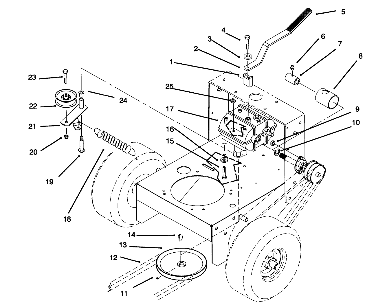 Transmission, Idler, Drive Pulleys & Drive Belts