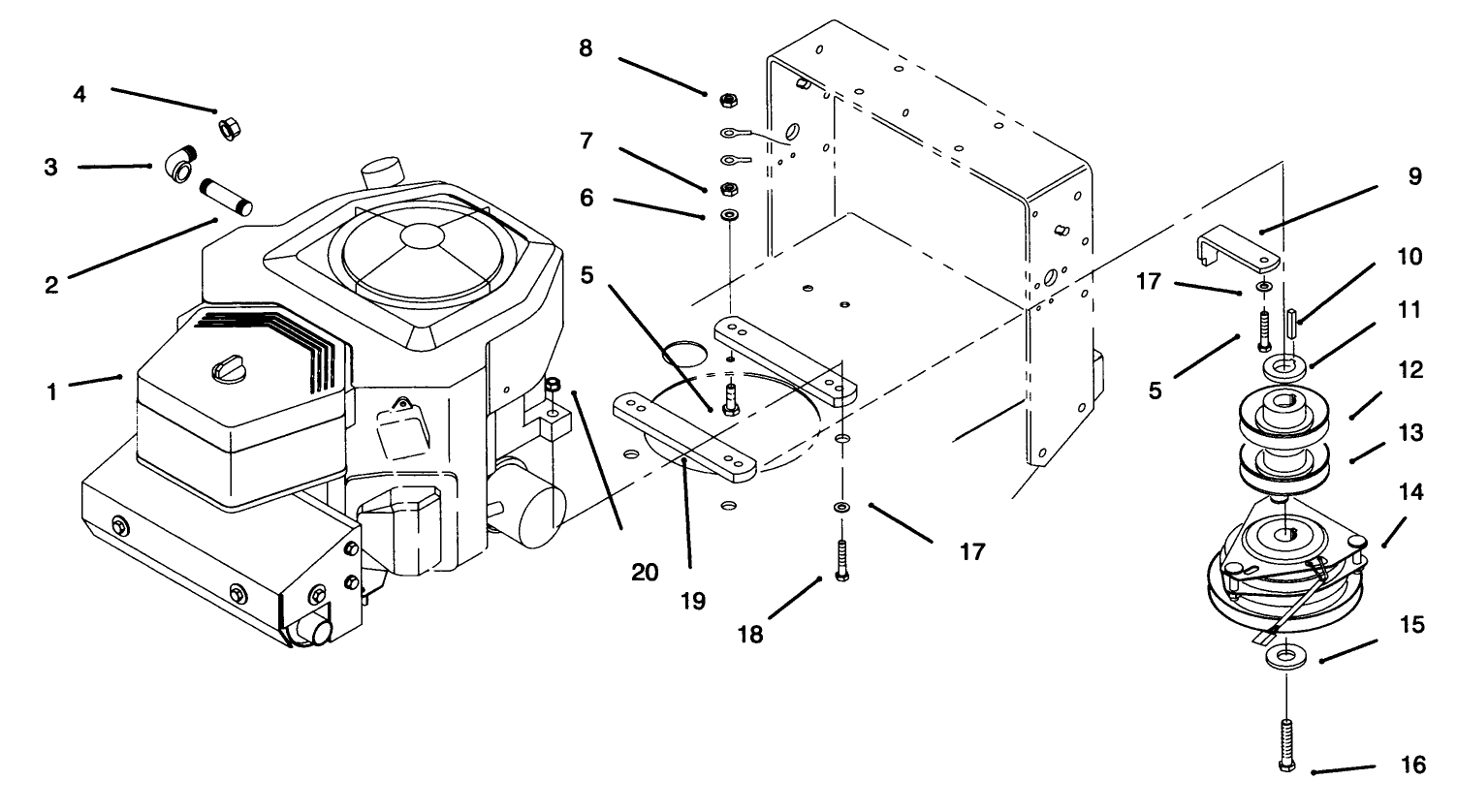 Engine And Clutch Assembly