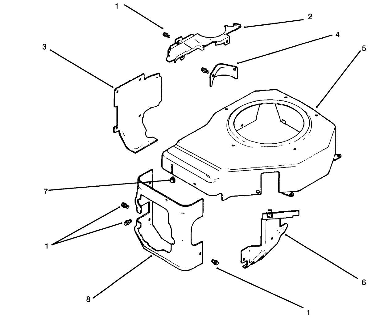 Blower Housing & Baffle-Engine Kohler Model No. Cv14 S-1429 (continued)