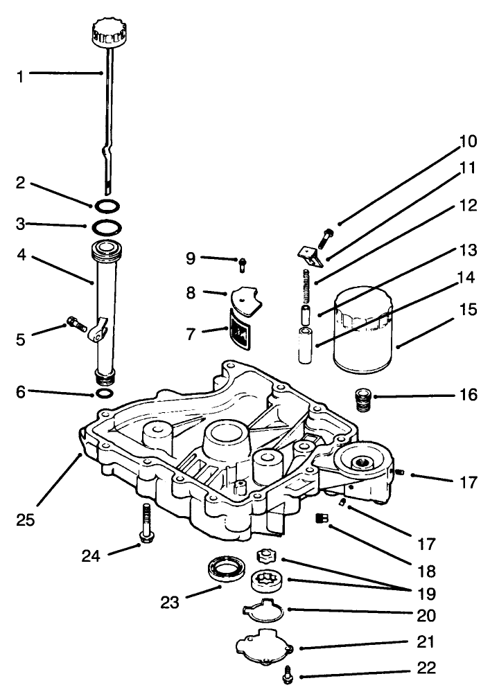 Oil Pan/lubrication-Engine Kohler Model No. Cv14 S-1429