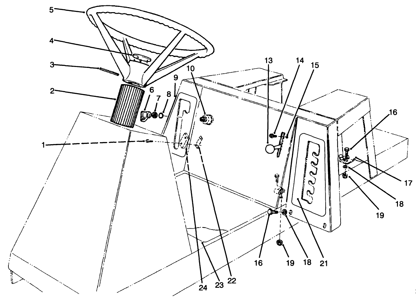 Steering Wheel, Switches & Decals