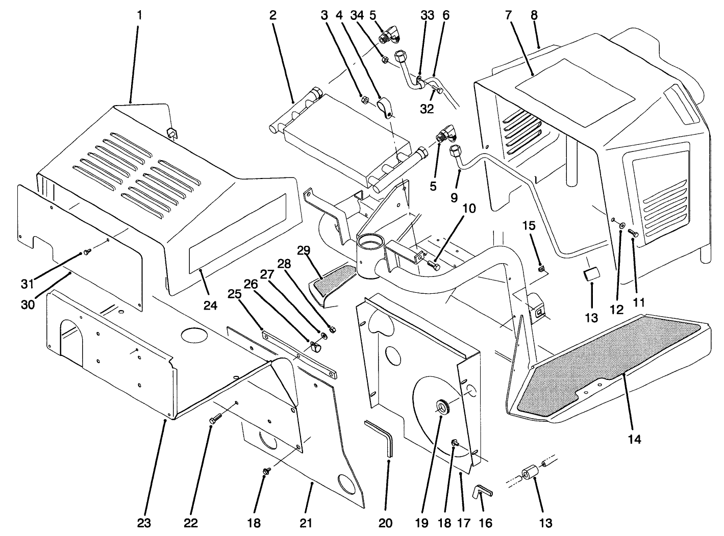 Shrouding & Oil Cooler Assembly