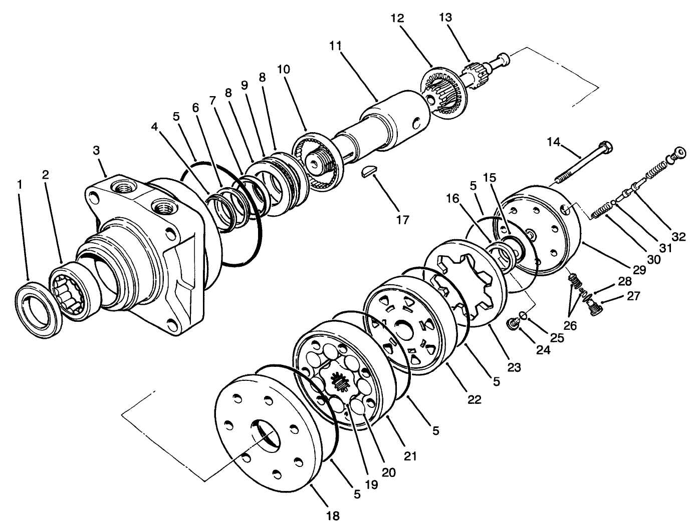 Hydraulic Drive Motor Right Rear No. 75-9840
