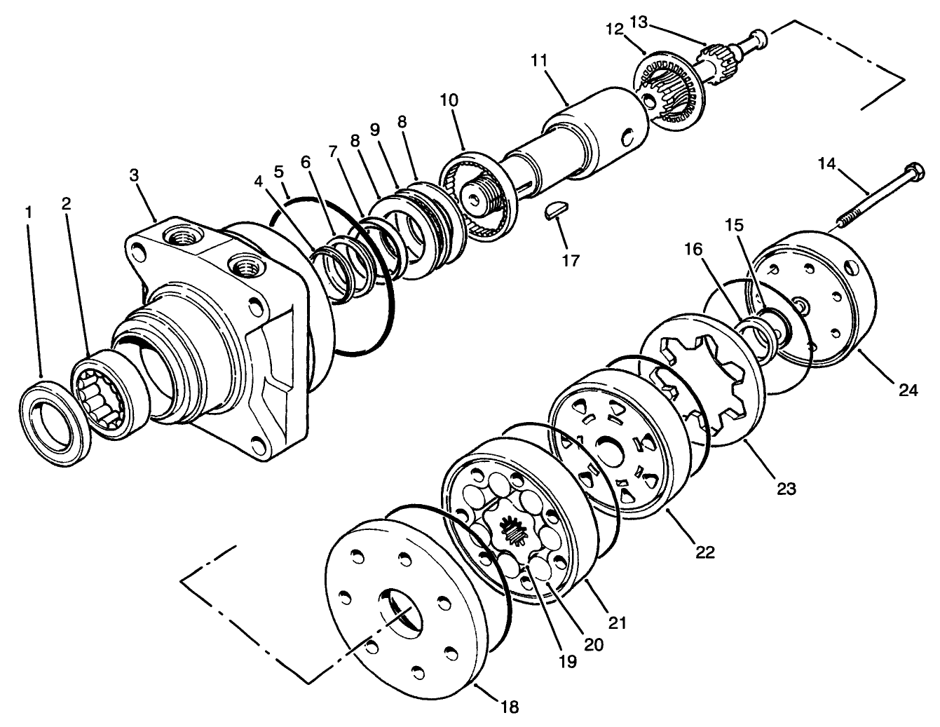 Hydraulic Drive Motor Left Rear No. 75-9831