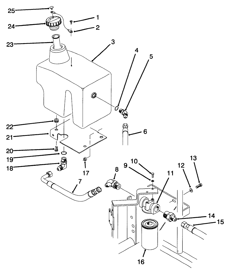 Hydraulic Oil Reservoir & Filter Assembly