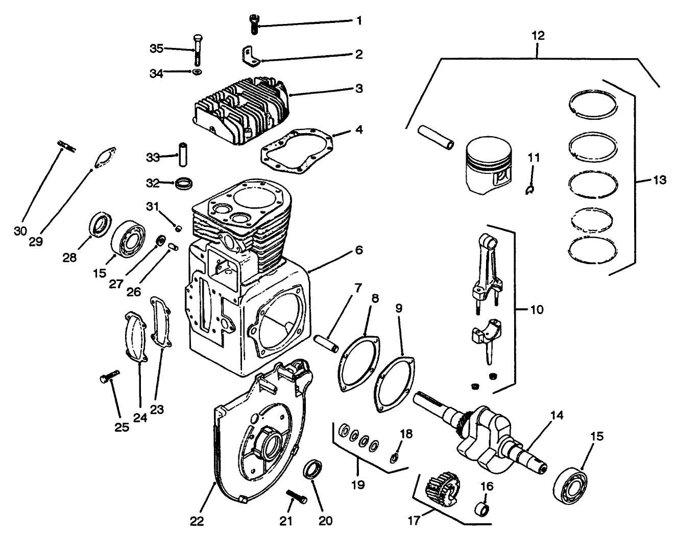 Engine Kohler Model M14s Spec. No. 601561