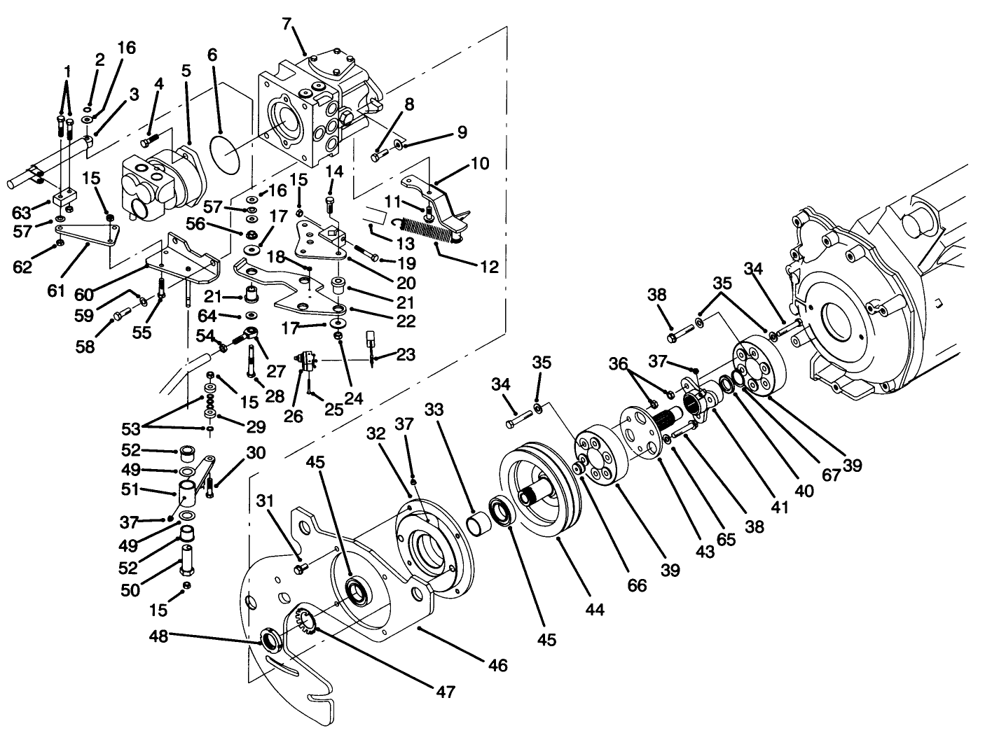 Hydraulic Pump Installation Assembly