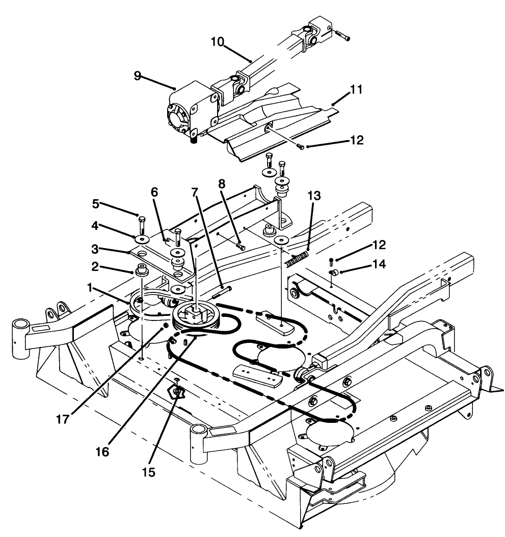 Gear Shaft Mount and Drive Shaft Assembly