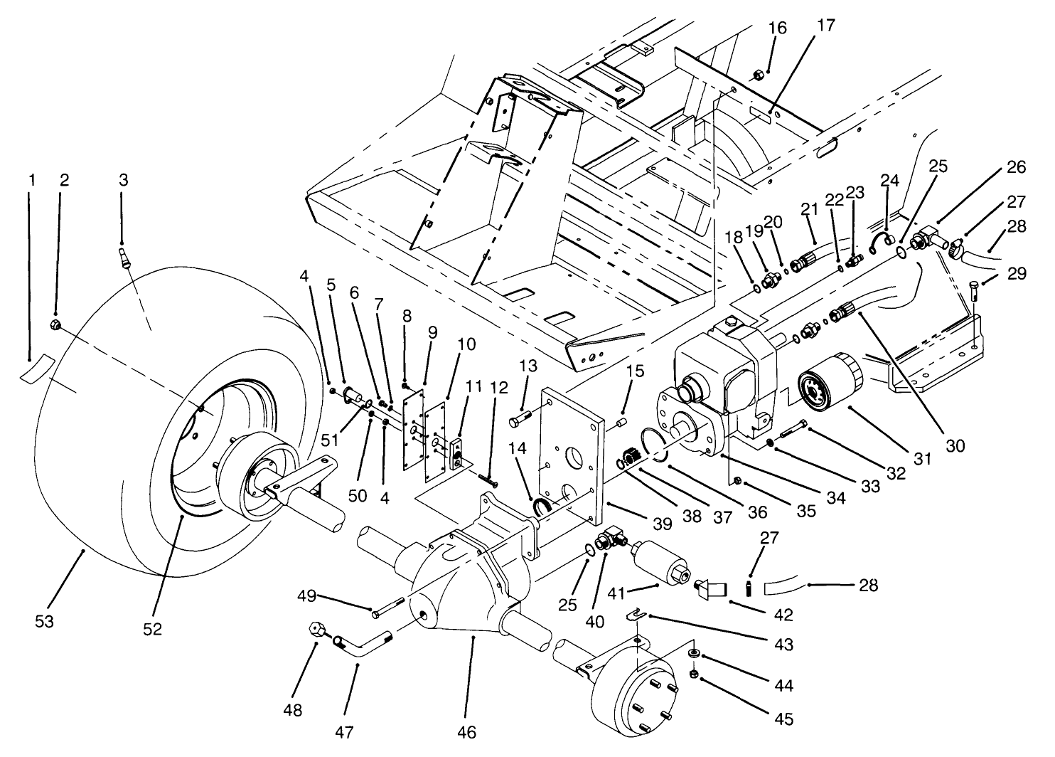 Front Axle & Transmission Assembly