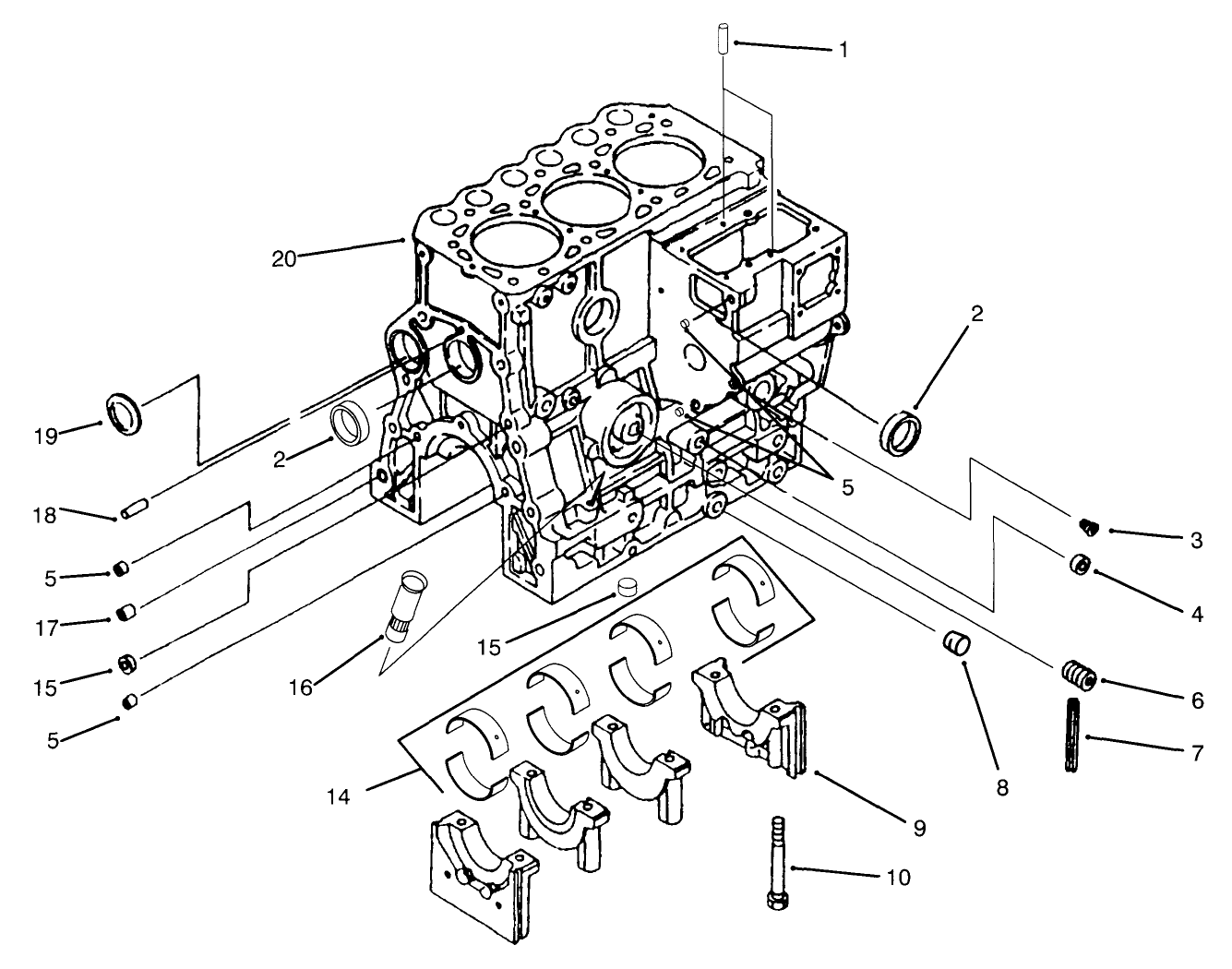 Cylinder Block And Bearing Assembly