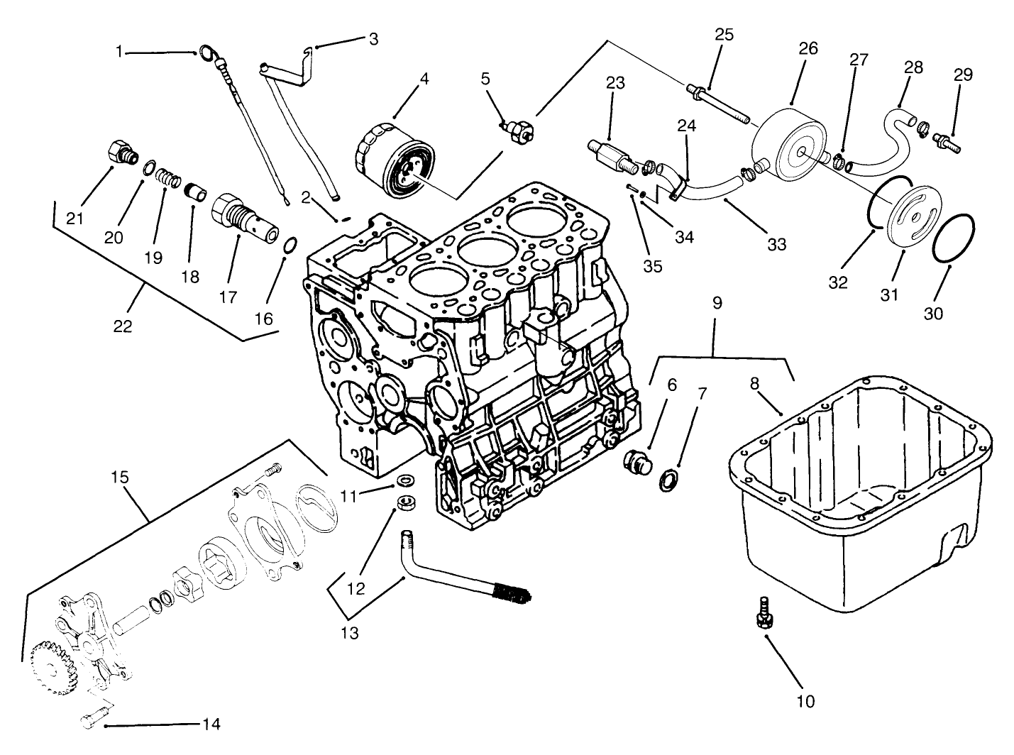 Oil Pan, Pump Relief Valve
