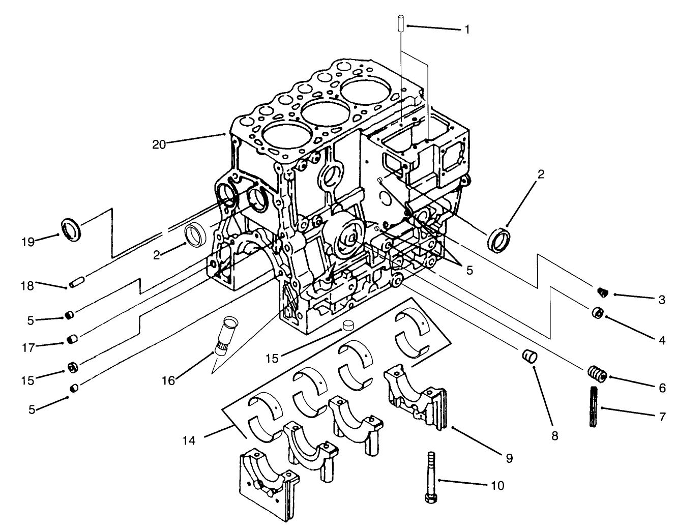 Cylinder Block And Bearing Assembly