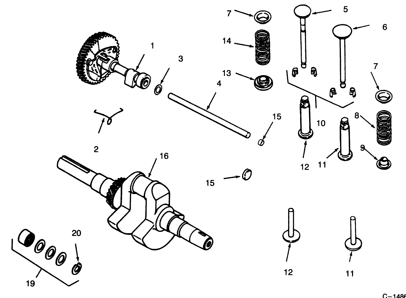 Camshaft, Crankshaft And Valves