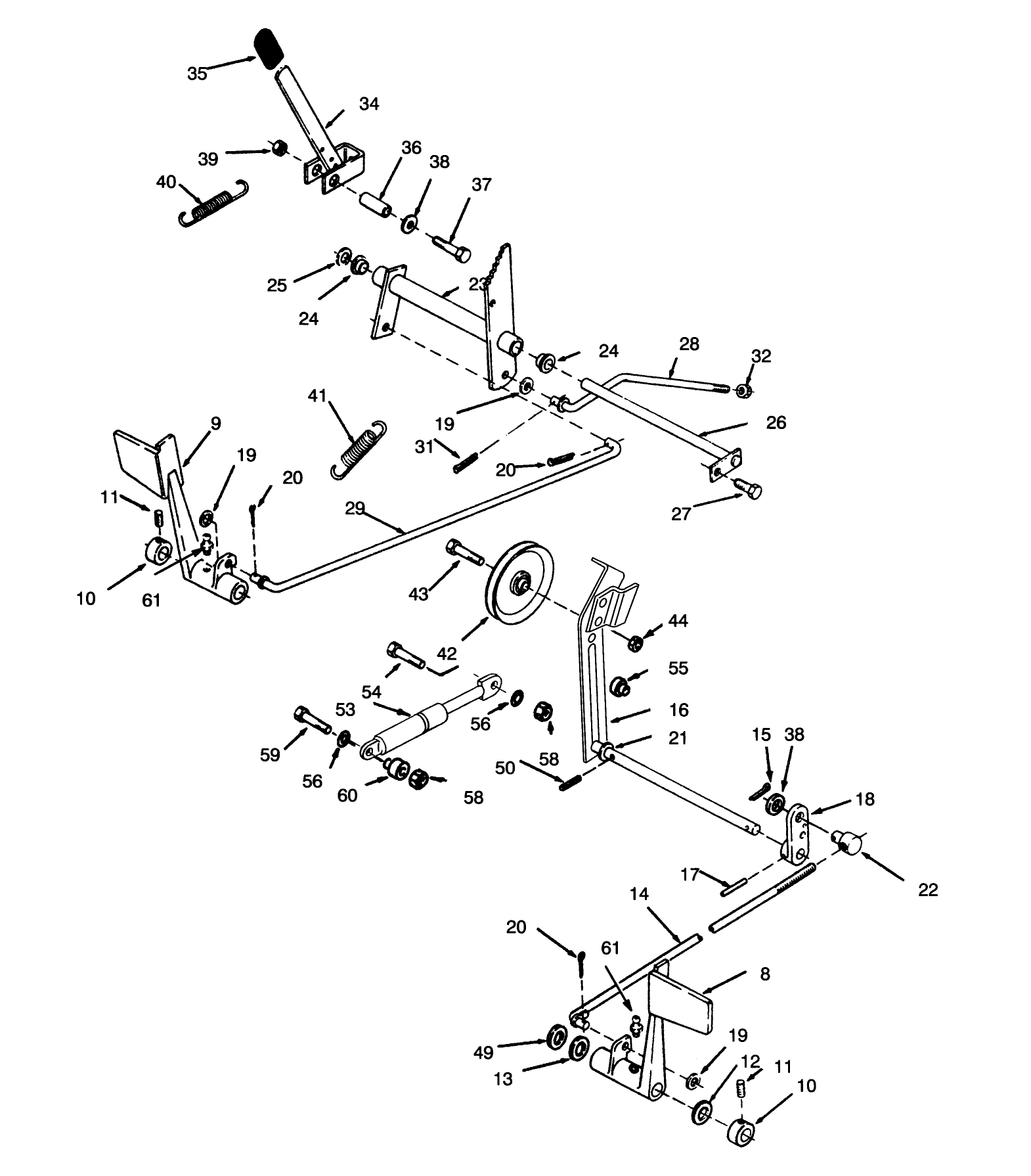 Clutch, Brake And Speed Control Linkage