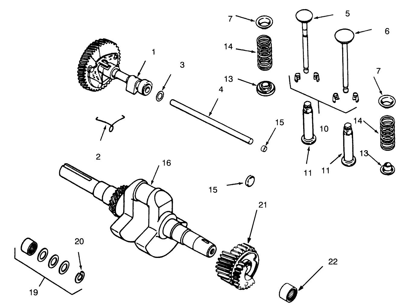 Camshaft, Crankshaft And Valves