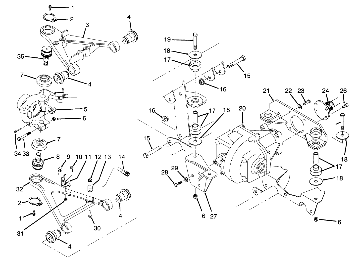 Front Suspension Control Arm Assembly