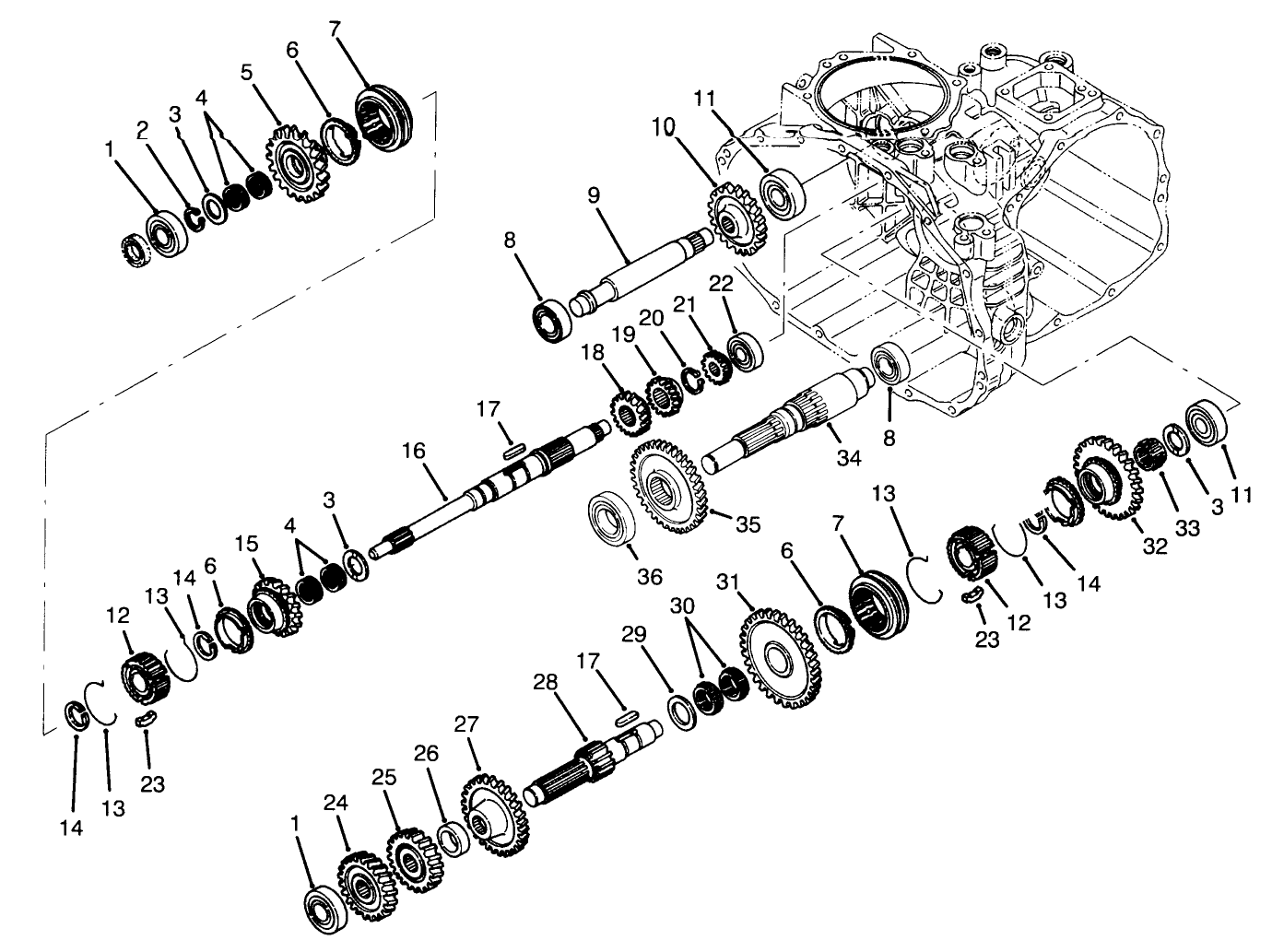 Transaxle Gear Shafts Assembly