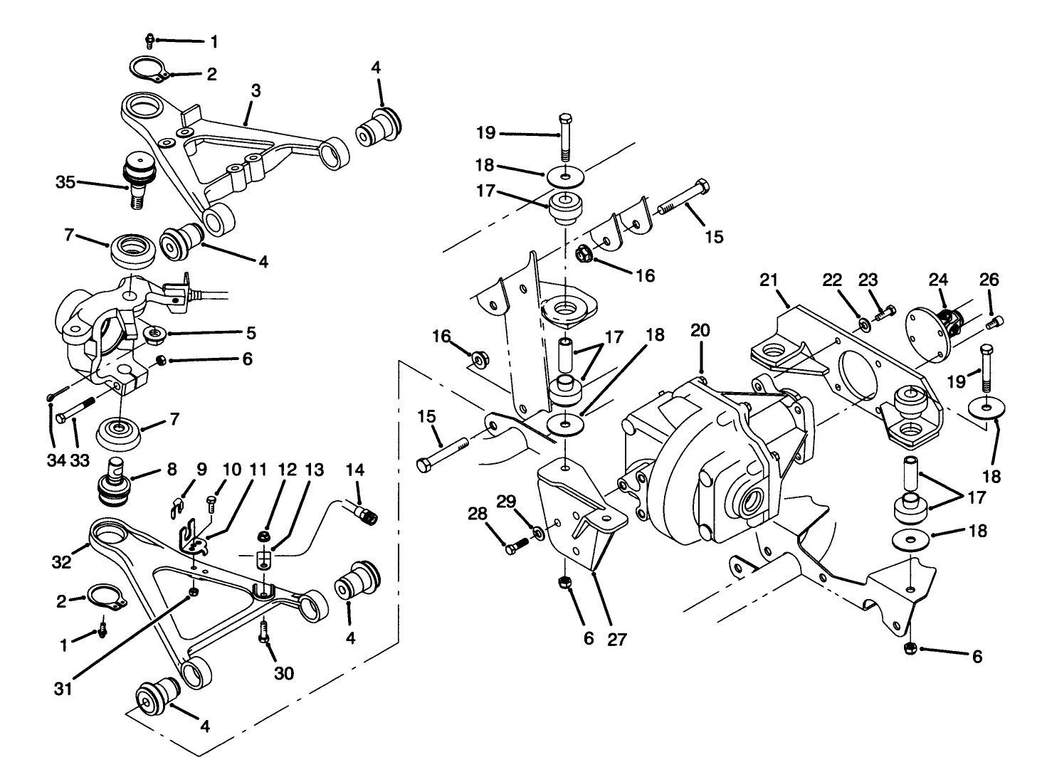 Front Suspension Control Arm Assembly
