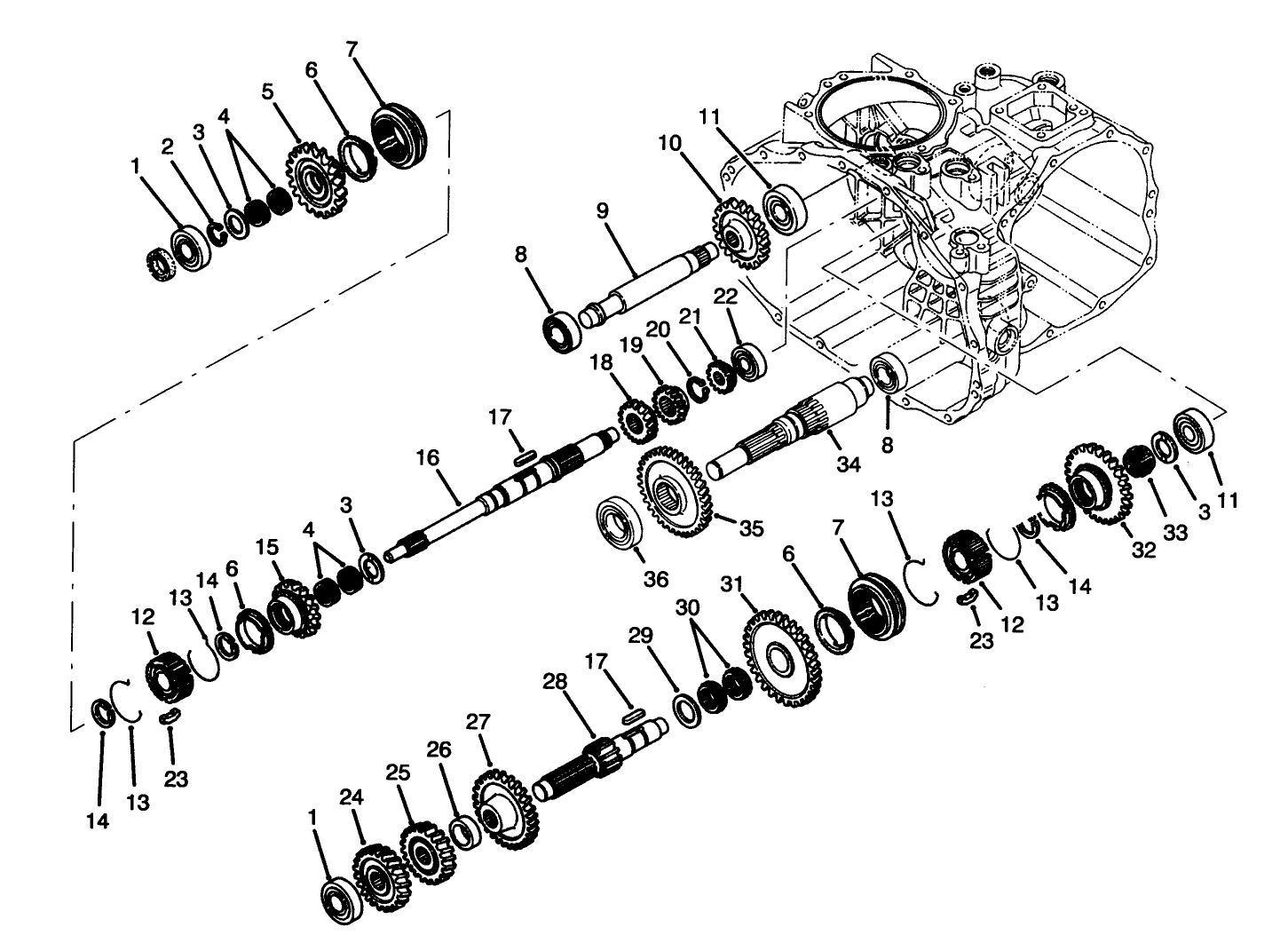 Transaxle Gear Shafts Assembly