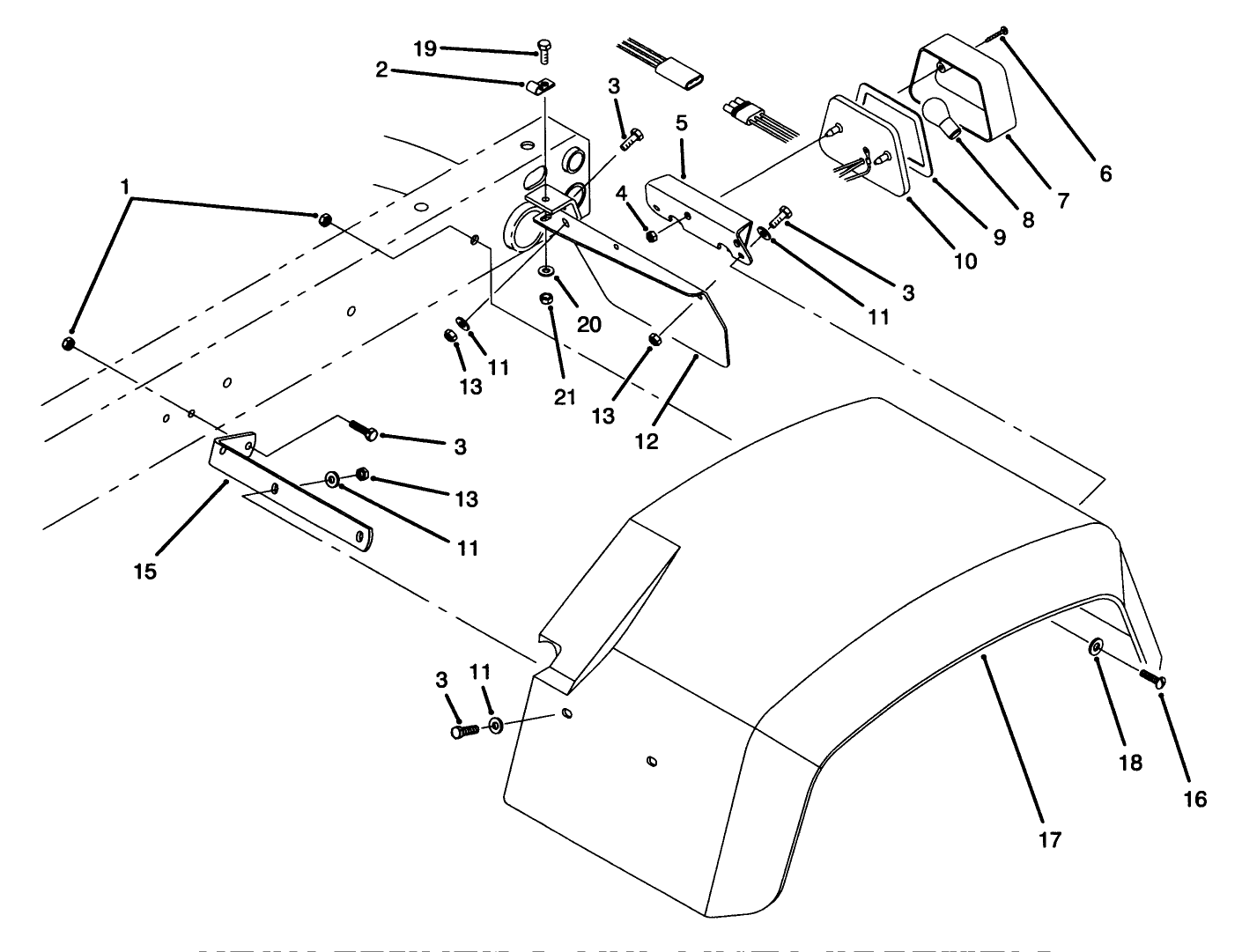 Rear Fender & Tail Light Assembly