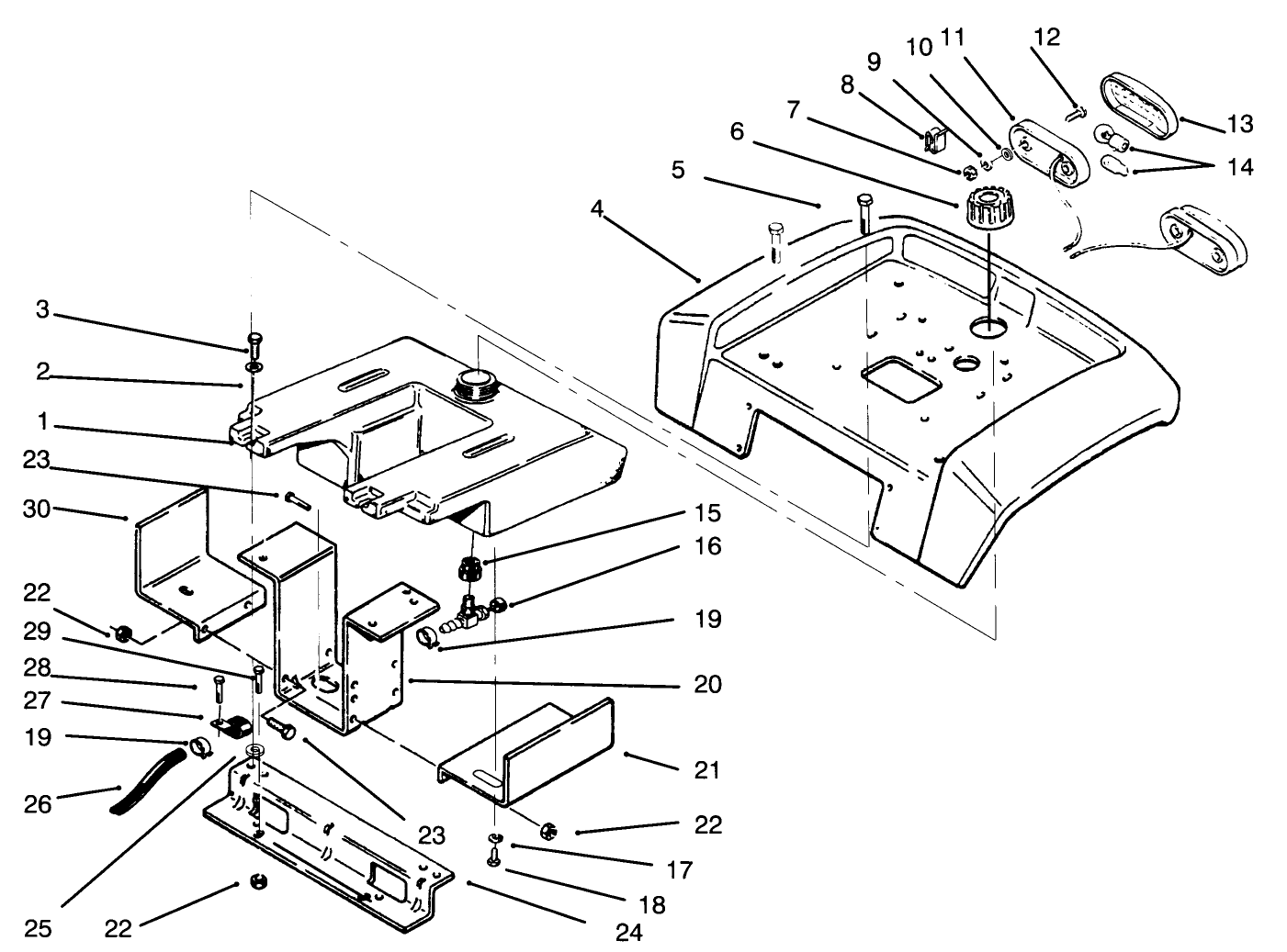 Fender, Fender Supports And Fuel Tank