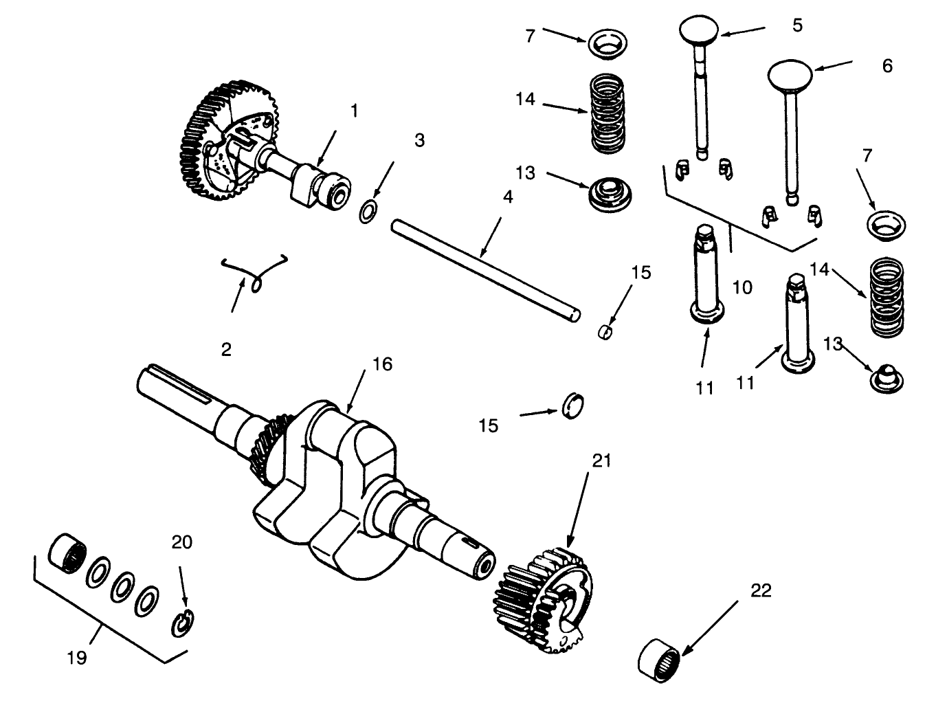 Camshaft, Crankshaft And Valves