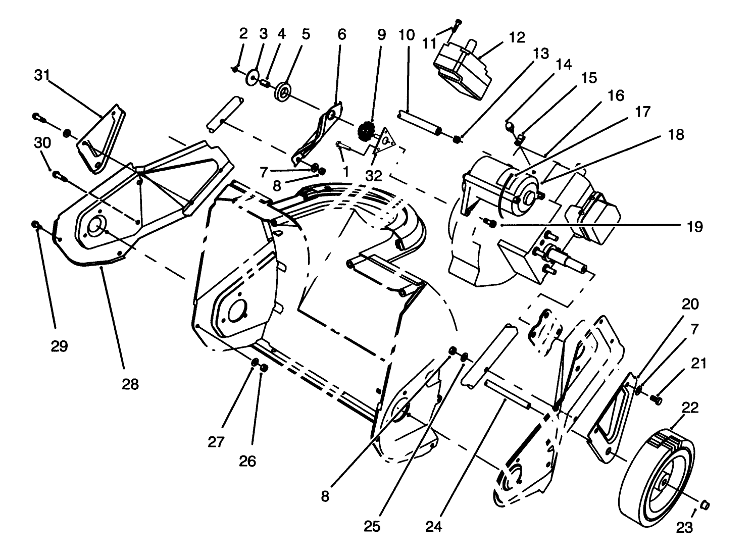 Engine & Wheel Assembly