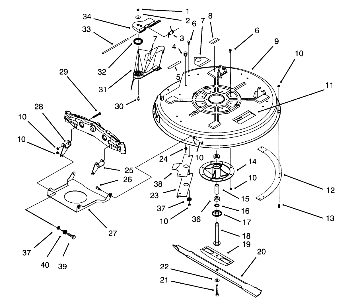 Deck & Spindle Assembly (32