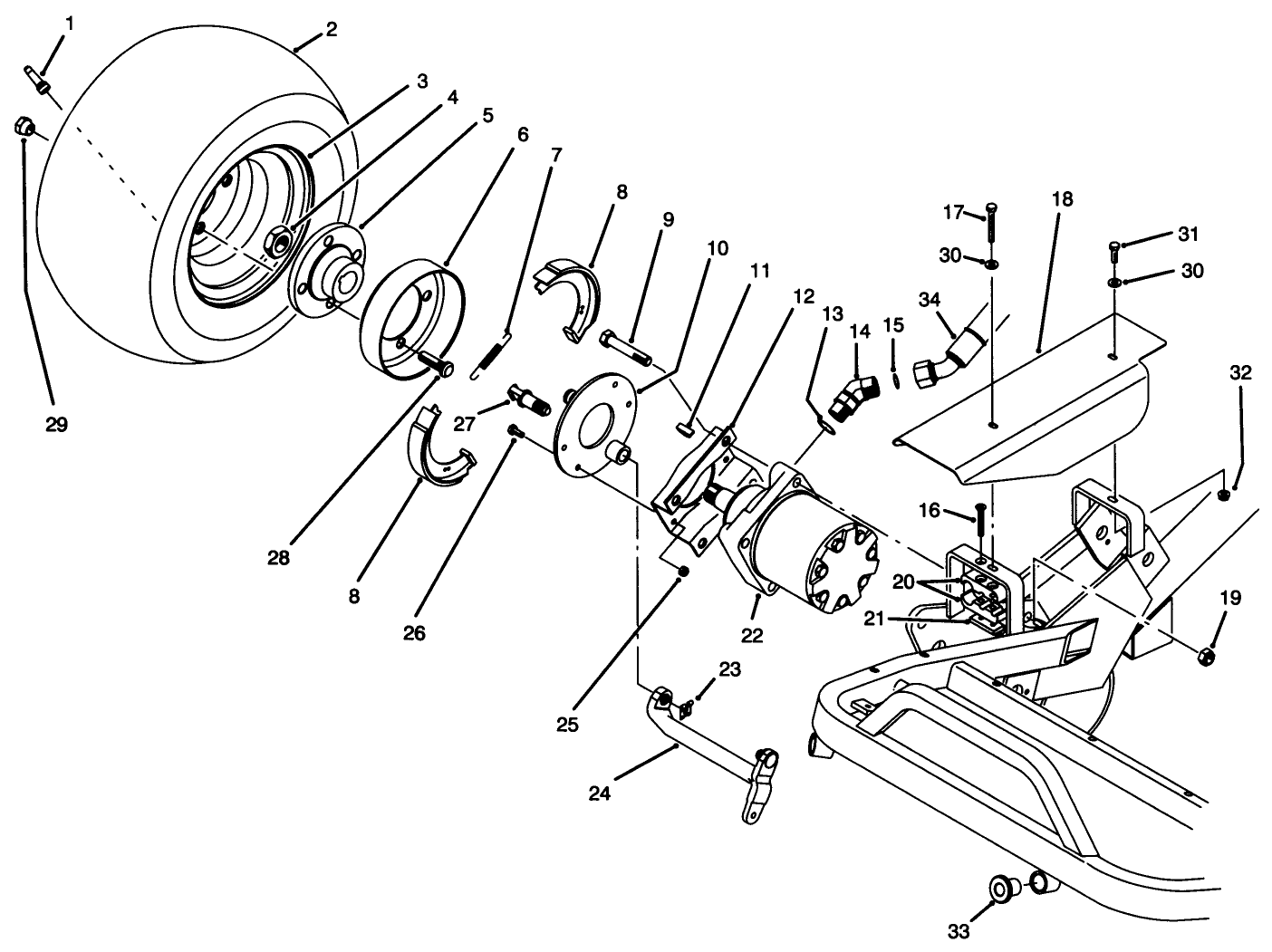 Front Wheel & Brake Assembly