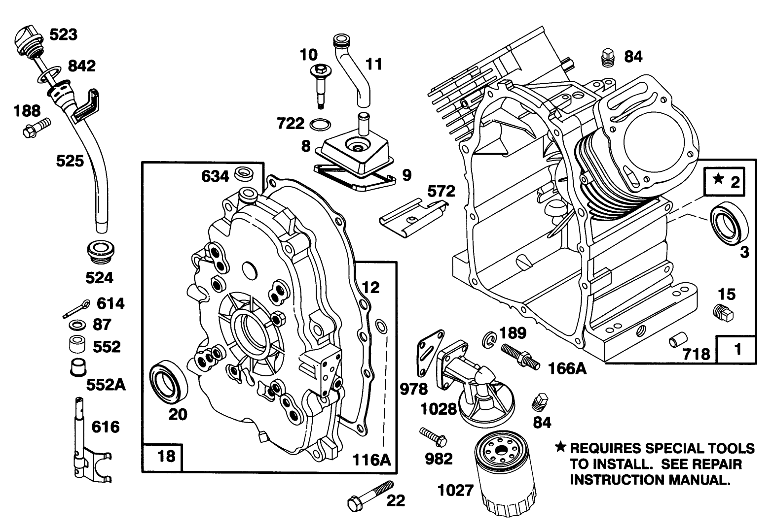 Engine Briggs & Stratton Model 303447-0479-01