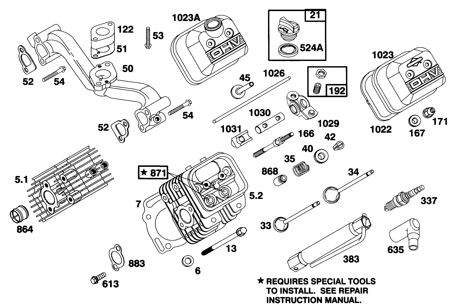 Engine Briggs & Stratton Model 303447-0479-01