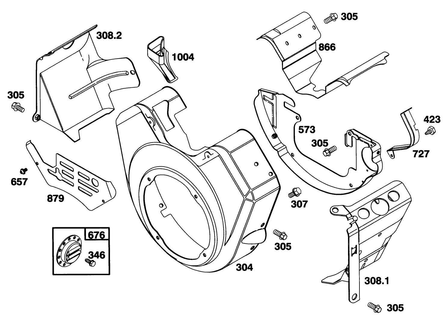 Engine Briggs & Stratton Model 303447-0479-01