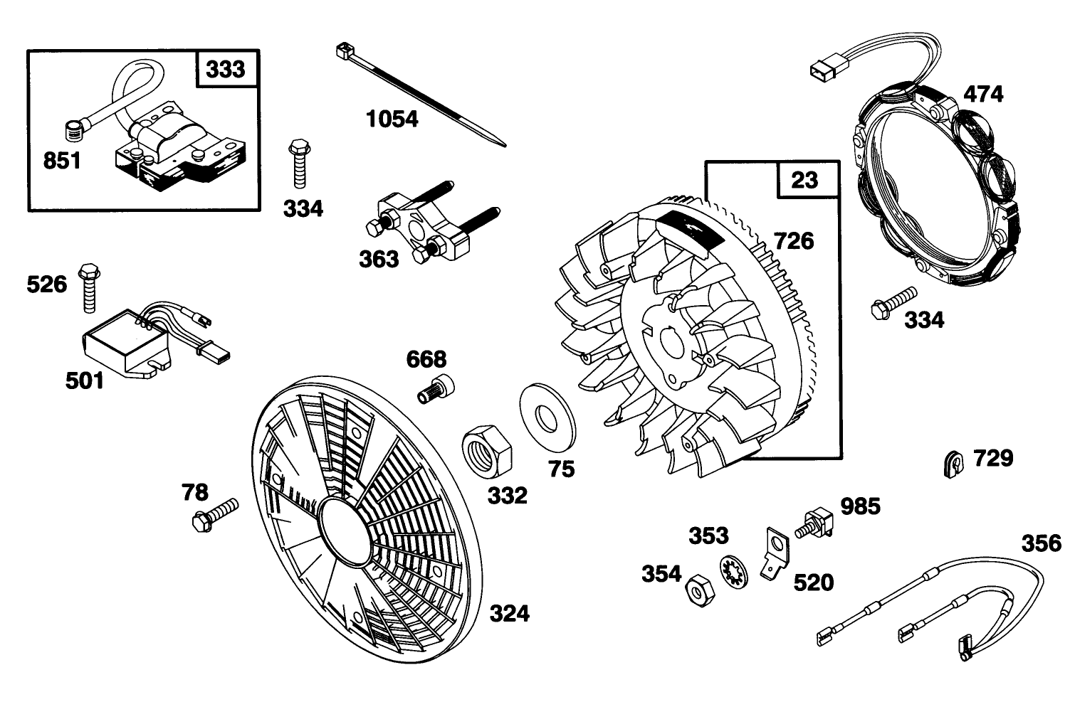 Engine Briggs & Stratton Model 303447-0479-01